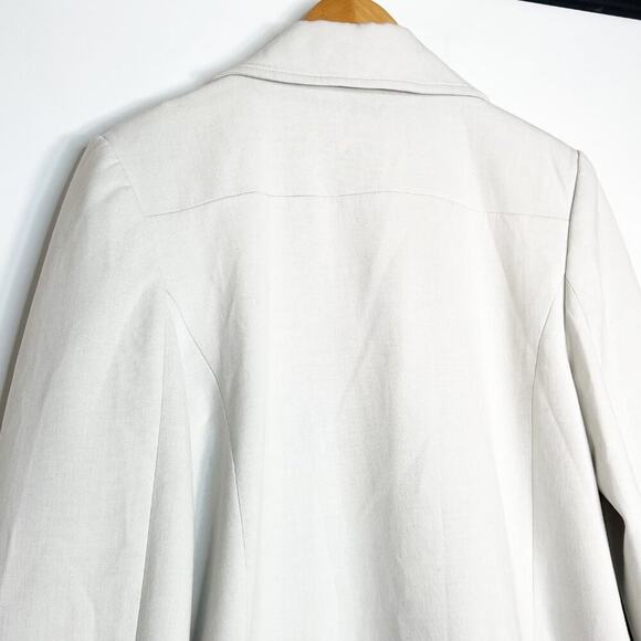 Halogen Cream & Grey Striped Jacket Coat - Picture 14 of 16